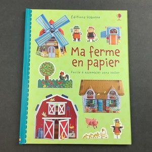 Usborne Ma Ferme en Papier in French Book My Paper Farm Build a Farm Book